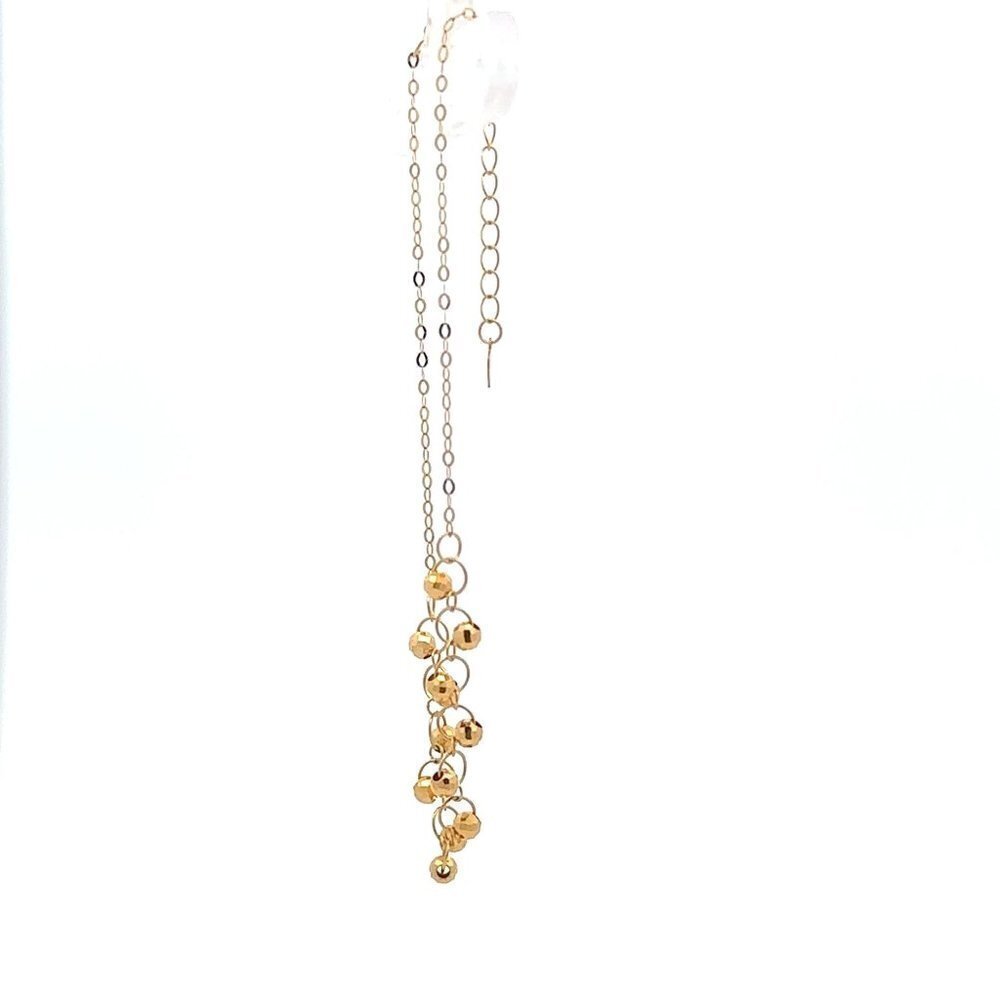 18K Gold Bracelet 6 inches plus 1 inch Tiny Beads 0.68 grams - Picture 9 of 11